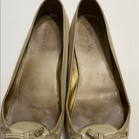 Authentic Prada luxury designer signature leather vintage flats sz 7.5 - Picture 8 of 8